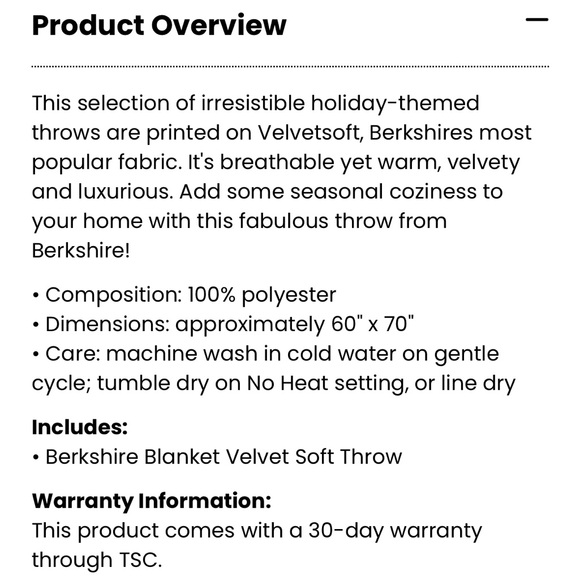 BERKSHIRE HOME NWT oversized velvetsoft gingerbread throw blanket -pink -60x70 - Picture 6 of 6